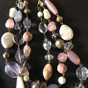 Lia Sophia-like multi-layered bead jewelry set